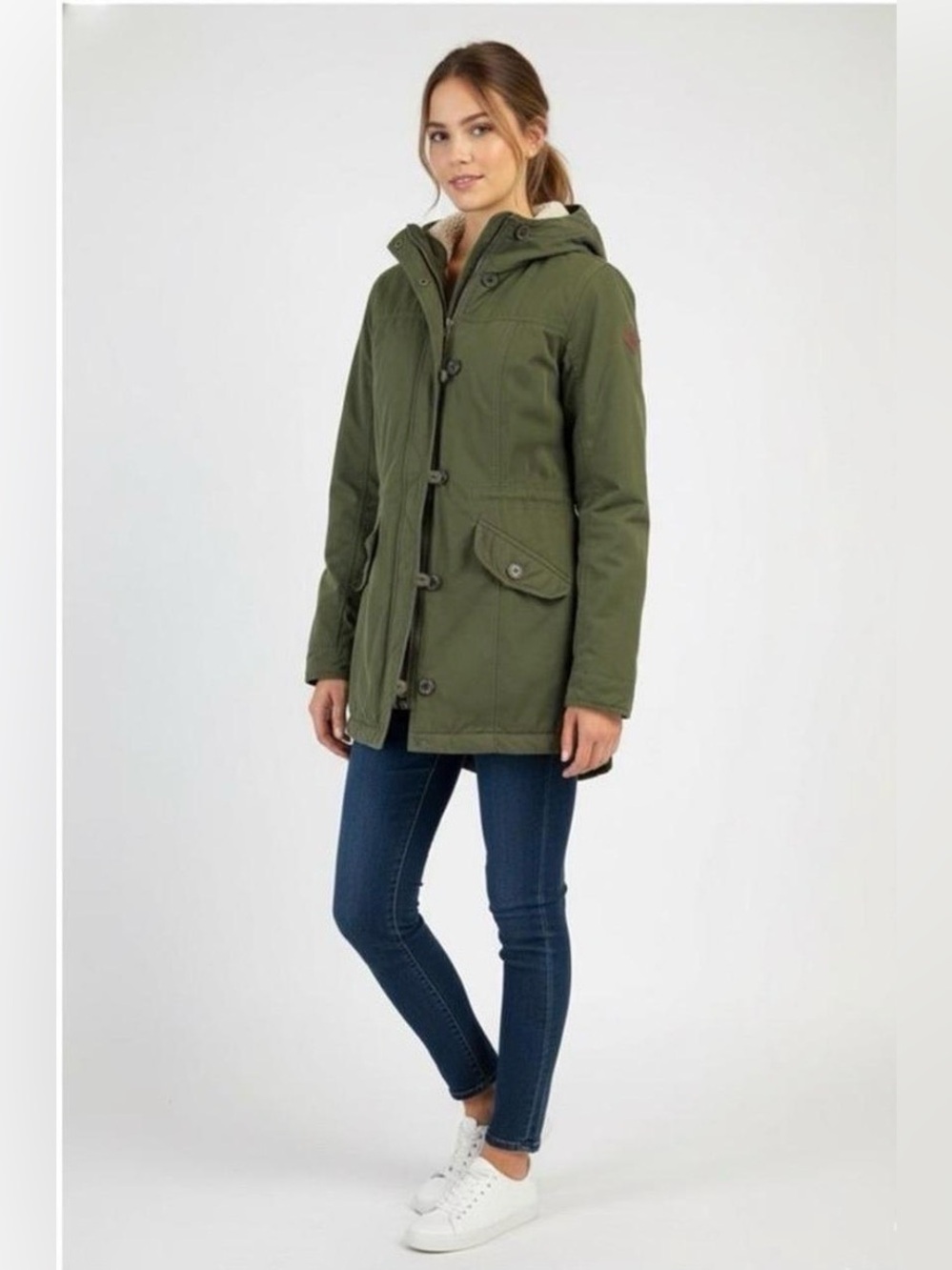 Hollister sherpa-lined utility parka